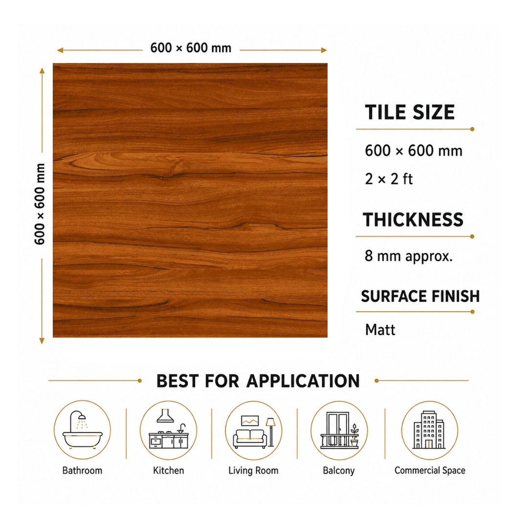 AL 5063 Wooden Tiles Kitchen Tiles - My Home Studio